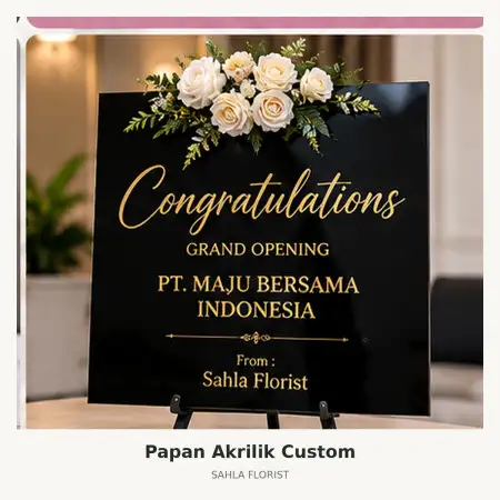 Papan Bunga Akrilik Batuceper